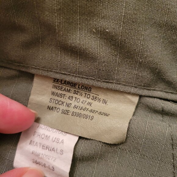 Tru Spec Professional Grade Cargo Pants 2XL Long Olive Green Durable Adjustable - Picture 4 of 9